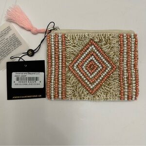 America & Beyond ROSE GOLD EMBELLISHED MINI POUCH - Coin Purse